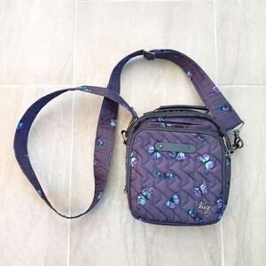 Lug Skeeter Quilted Butterfly Crossbody Bag - Purple/Blue